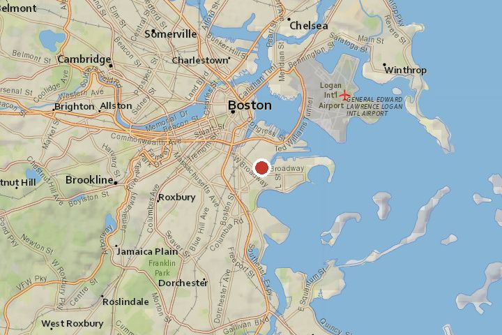 Croke Park “Whitey's” — map of Boston, MA