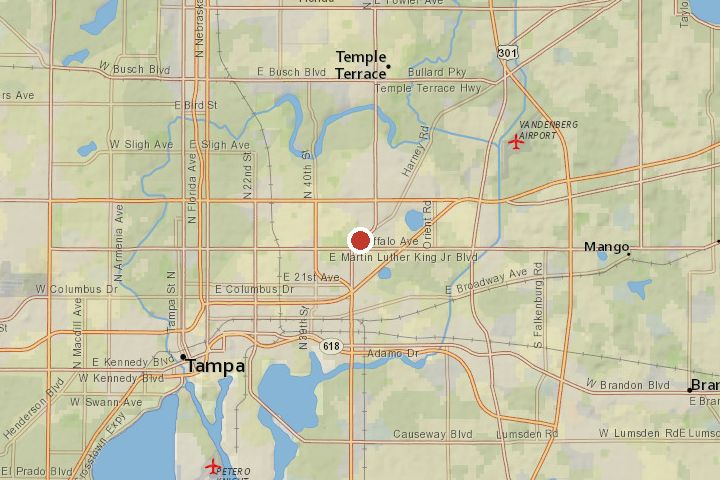 Eastside Lounge — map of Tampa, FL